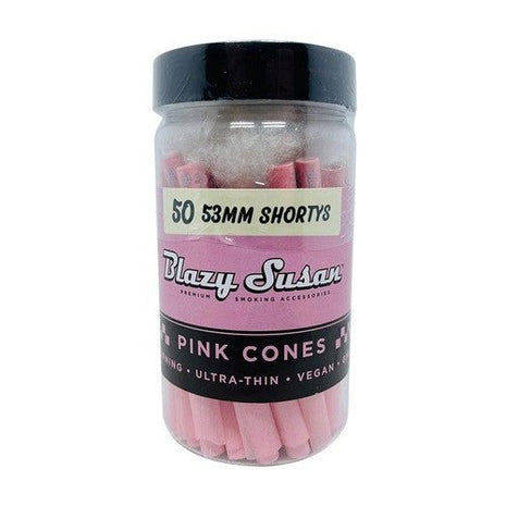 Blazy Susan Pink Cones 53mm Cones Shortys 50ct Jar - SBCDISTRO
