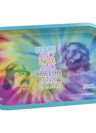 Chong Rolling Tray Medium - Peace & Love - SBCDISTRO