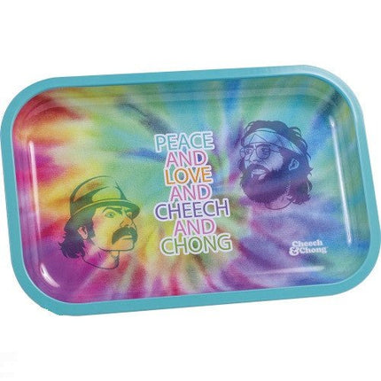 Chong Rolling Tray Medium - Peace & Love - SBCDISTRO