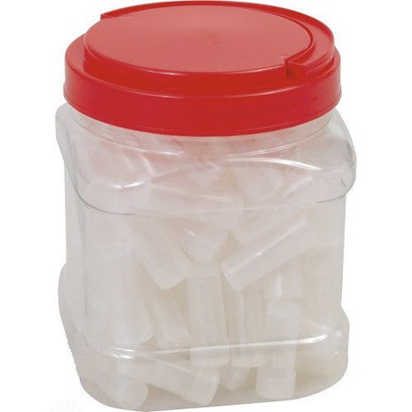 Clear Glass Tip Small 5mm Diameter 35mm 10ct/jar - SBCDISTRO