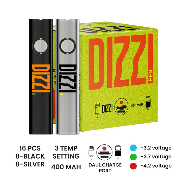 Dizzi Pen Variable Voltage Cartridge Battery 16ct Display - SBCDISTRO