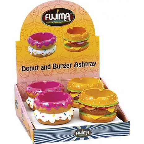 Donut & Ham Burger Polystone Ashtray - 4ct/display - SBCDISTRO
