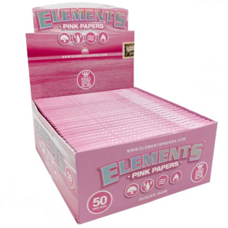 Elements Pink Paper King Size 50 Per Box - SBCDISTRO