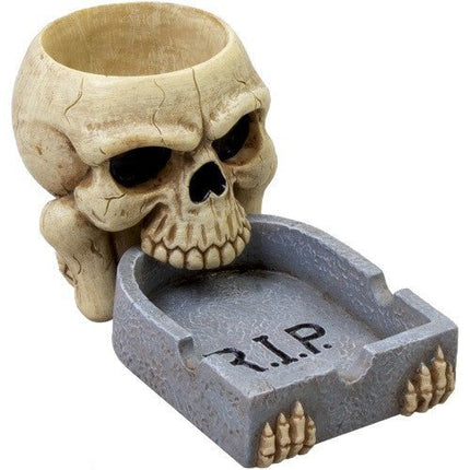 Fujima 4ct Skull Rip Poly Stone Ashtray - SBCDISTRO