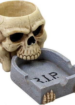 Fujima 4ct Skull Rip Poly Stone Ashtray - SBCDISTRO