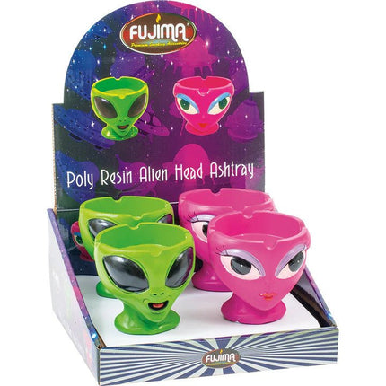 Fujima Alien Polystone Ashtray 4ct/display - SBCDISTRO
