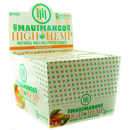 High Hemp Maui Mango Paper Cones 32ct/display - SBCDISTRO