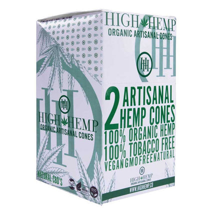 High Hemp Organic Artisanal Cones - 2/pk - 15/display - SBCDISTRO