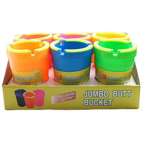 Jumbo Neon Butt Bucket Ashtray 6ct/display - SBCDISTRO