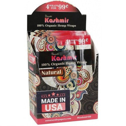 Kashmir Natural Organic Hemp Wraps 15ct Packs - SBCDISTRO
