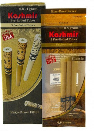 Kashmir Pre-rolled Tubes Unbleached Classic Display 15pk - SBCDISTRO