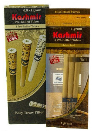 Kashmir Pre-rolled Tubes Unbleached Classic Tall-display 15pk - SBCDISTRO