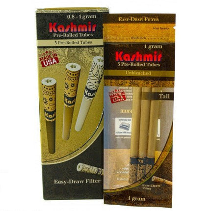 Kashmir Pre-rolled Tubes Unbleached Classic Tall-display 15pk - SBCDISTRO