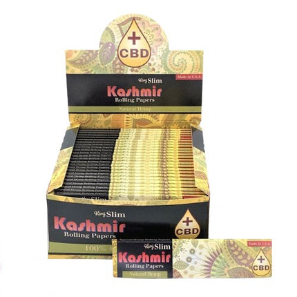 Kashmir Rolling Natural Hemp Cbd+ King Size Slim 32 Leaves - 50ct - SBCDISTRO