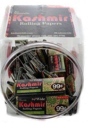 Kashmir Rolling Paper Jar Organic Hemp Single Wide - SBCDISTRO