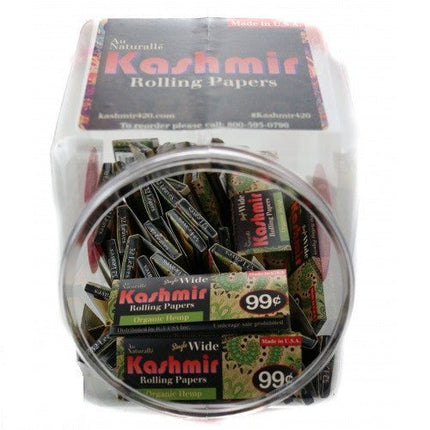 Kashmir Rolling Paper Jar Organic Hemp Single Wide - SBCDISTRO