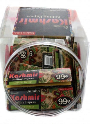 Kashmir Rolling Paper Jumbo Organic Hemp Jar 50ct - SBCDISTRO