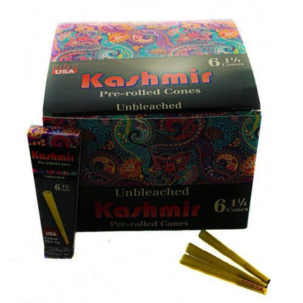 Kashmir Unbleached Prerolled 6 1/4 Cones 32pk - SBCDISTRO