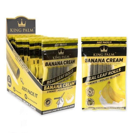 King Palm Cones Mini Size 5pk - Banana Cream - SBCDISTRO