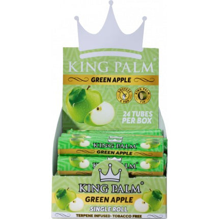 King Palm Single Roll Green Apple - 24 Ct/box - SBCDISTRO