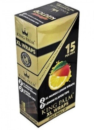 King Palm Wraps With Flavor Tips - Golden Mango - 15ct - SBCDISTRO