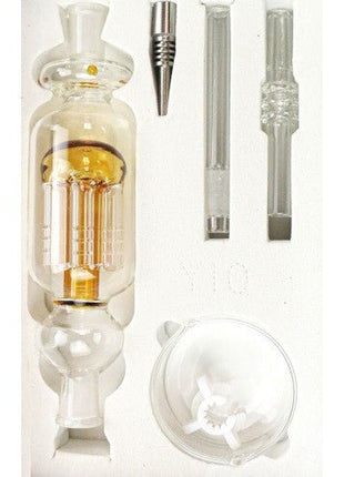 Nectar Collector With 10mm Perk And Aluminum Nail - Gold - SBCDISTRO