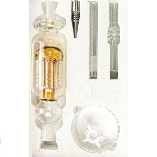 Nectar Collector With 10mm Perk And Aluminum Nail - Gold - SBCDISTRO