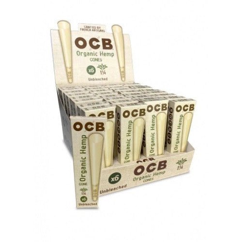 Ocb Cone Organic Hemp 1 1/4 6pk - SBCDISTRO