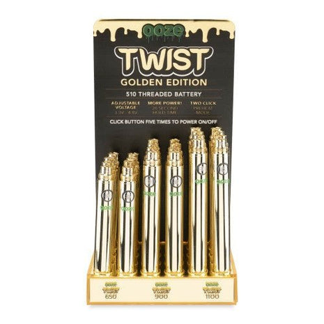 Ooze Twist Vape Battery - 24ct/ Display (650/900/1100mah) - SBCDISTRO