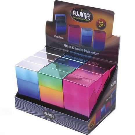 Plastic Anodized Finish Cigarette Pack 12ct/display - SBCDISTRO