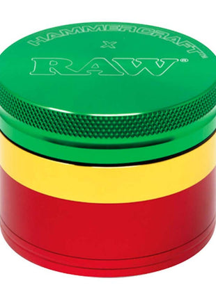 Raw 4 Part Grinder Hammer Craft 50mm - Rasta - SBCDISTRO