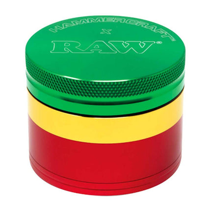Raw 4 Part Grinder Hammer Craft 50mm - Rasta - SBCDISTRO