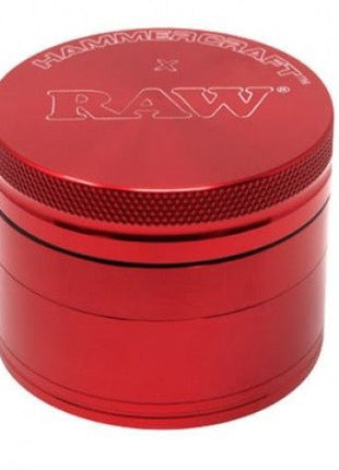 Raw 4 Part Hammer Craft Grinder 63mm Red - SBCDISTRO