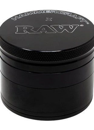 Raw 4 Part Hammer Craft Grinders 63mm Black - SBCDISTRO