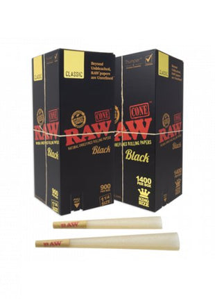 Raw Black Cones 32ct/display - SBCDISTRO