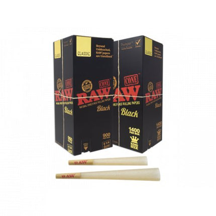 Raw Black Cones 32ct/display - SBCDISTRO