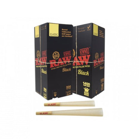 Raw Black Cones 32ct/display - SBCDISTRO