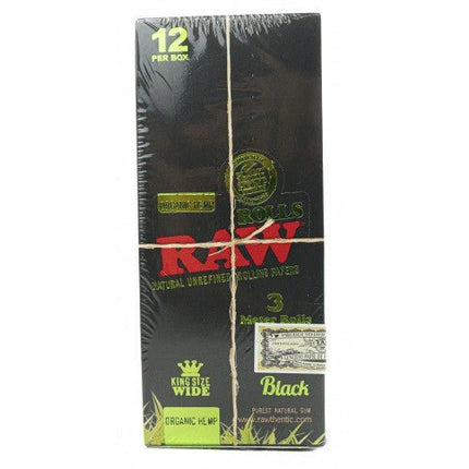 Raw Black Organic Hemp Rolls 3 Meter 12ct/display - SBCDISTRO
