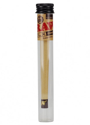 Raw King Size Dlx Glass Tipped Cone 12ct/display - SBCDISTRO