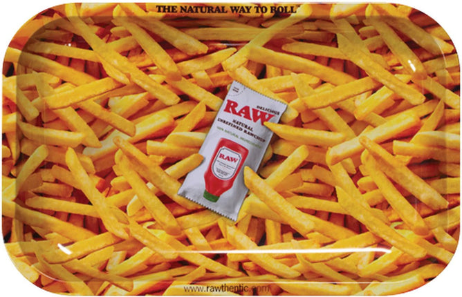 Raw Large Metal Trays With Fries - SBCDISTRO