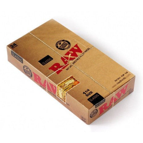 Raw Natural Unrefined 1 1/4 Rolling Papers 24 Ct/box - SBCDISTRO