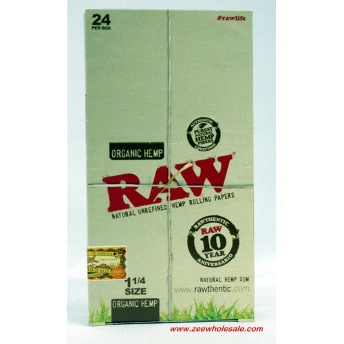 Raw Organic 1 1/4 Papers 24/ Box - SBCDISTRO