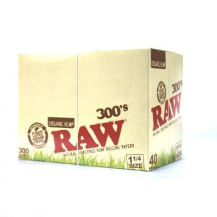 Raw Organic 300"s 1 1/4 Rolling Paper 40ct/box - SBCDISTRO