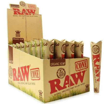 Raw Organic Cone King Size (32pack / 3cones / 96cones) - SBCDISTRO