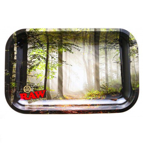 Raw Rolling Tray Metal Small Forest Picture - SBCDISTRO