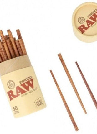 Raw Wooden Poker Sticks Large 20ct/display - SBCDISTRO