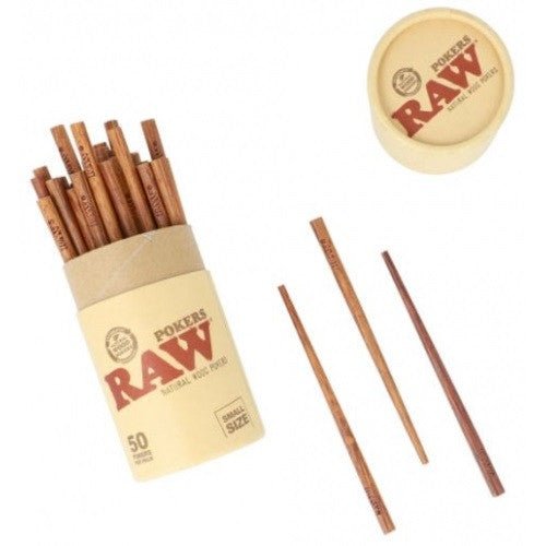 Raw Wooden Poker Sticks Large 20ct/display - SBCDISTRO