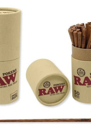 Raw Wooden Poker Sticks Small 50pct/display - SBCDISTRO