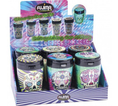 Skull Glow In The Dark Extinguisher Ashtray 6ct/dis - SBCDISTRO
