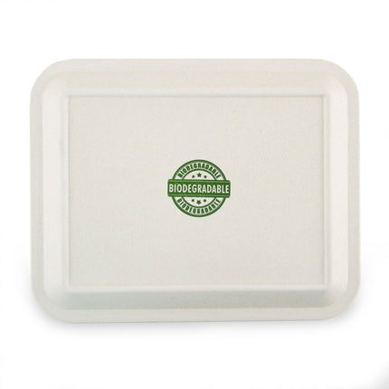Small Plain Bamboo Fiber Tray (L 7.5" X W 6" ) - SBCDISTRO